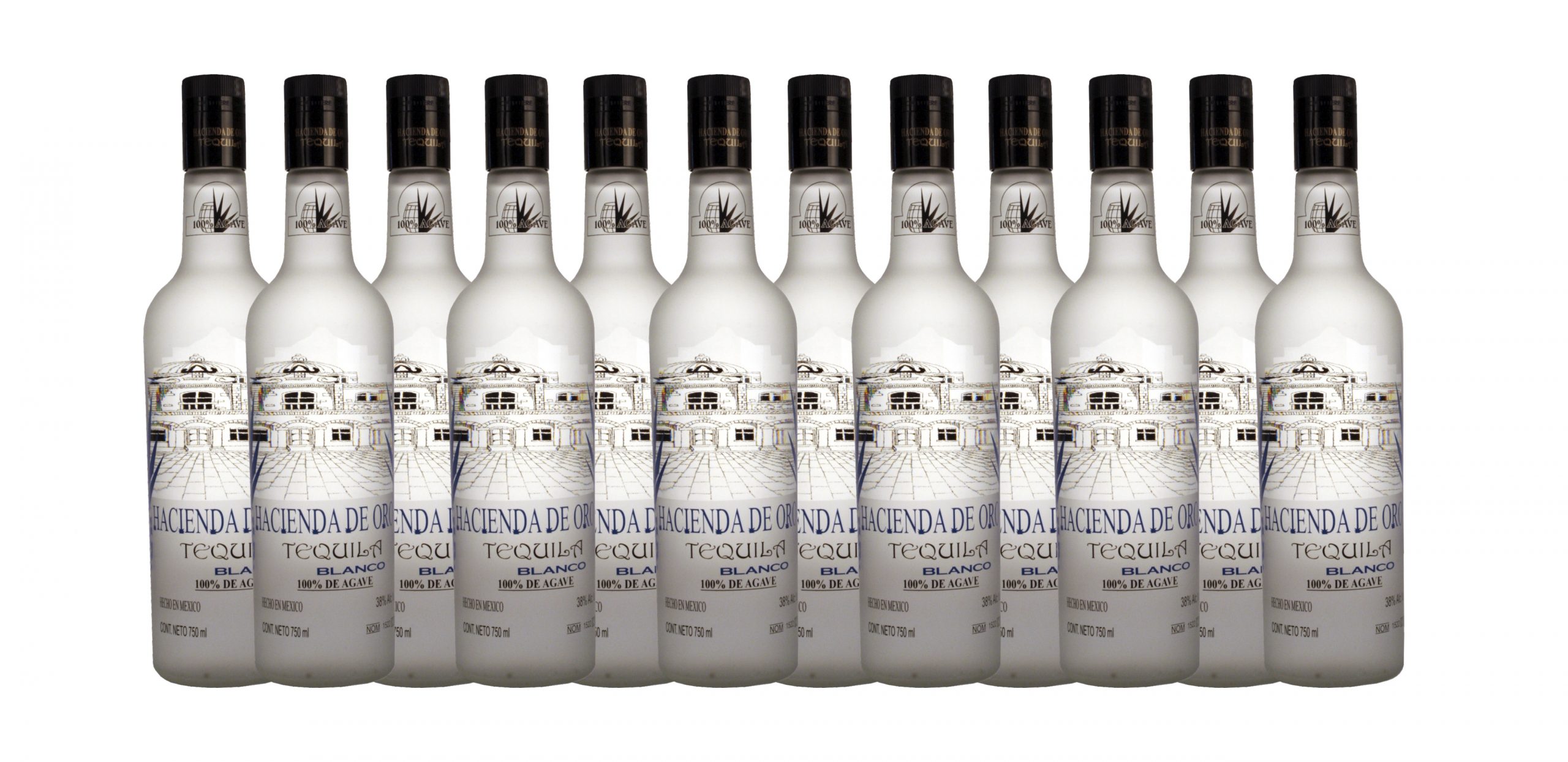 Tequila Hacienda de oro blanco 12 botellas 750 ml Hacienda de Oro