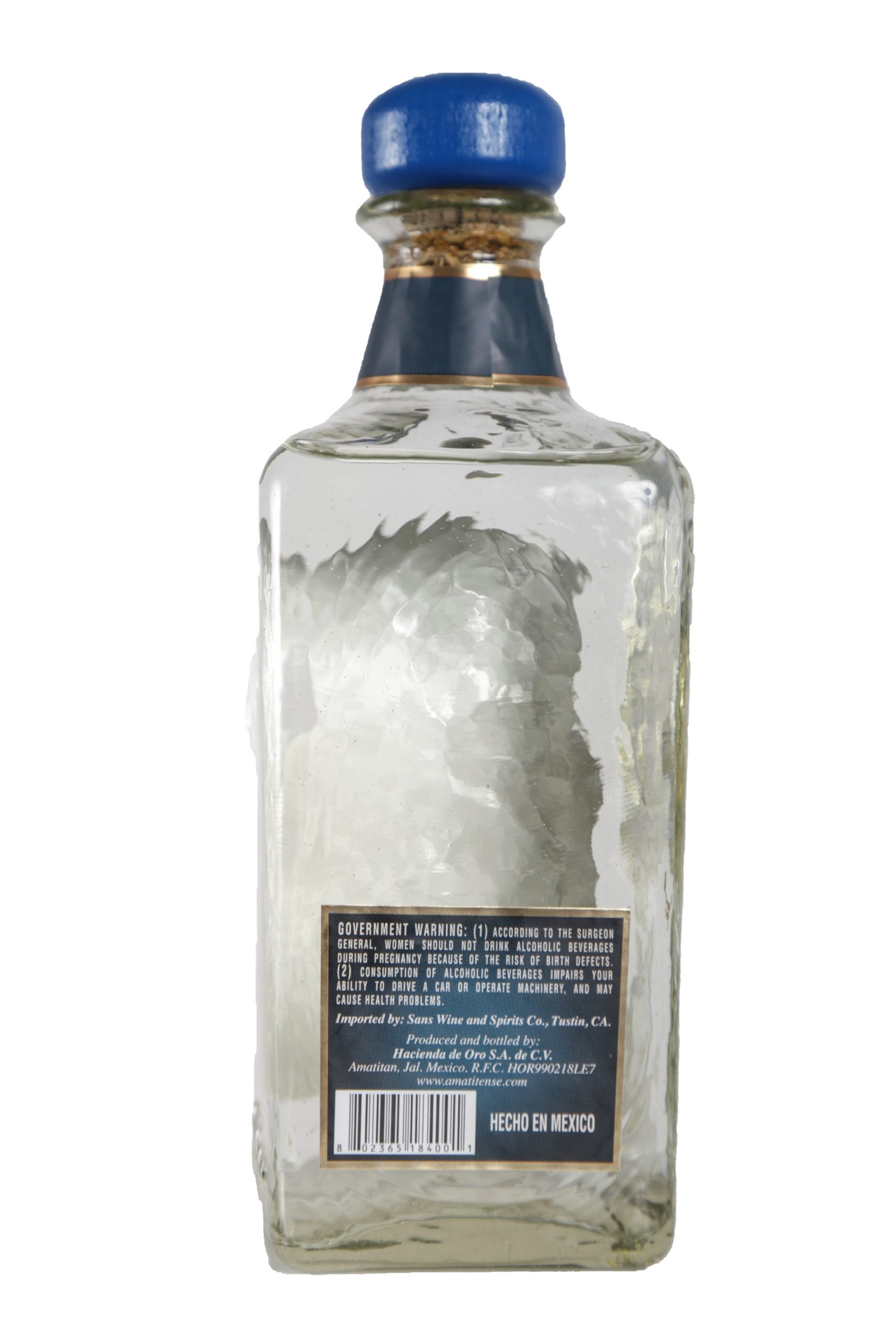 Tequila El último agave blanco 750 ml Hacienda de Oro