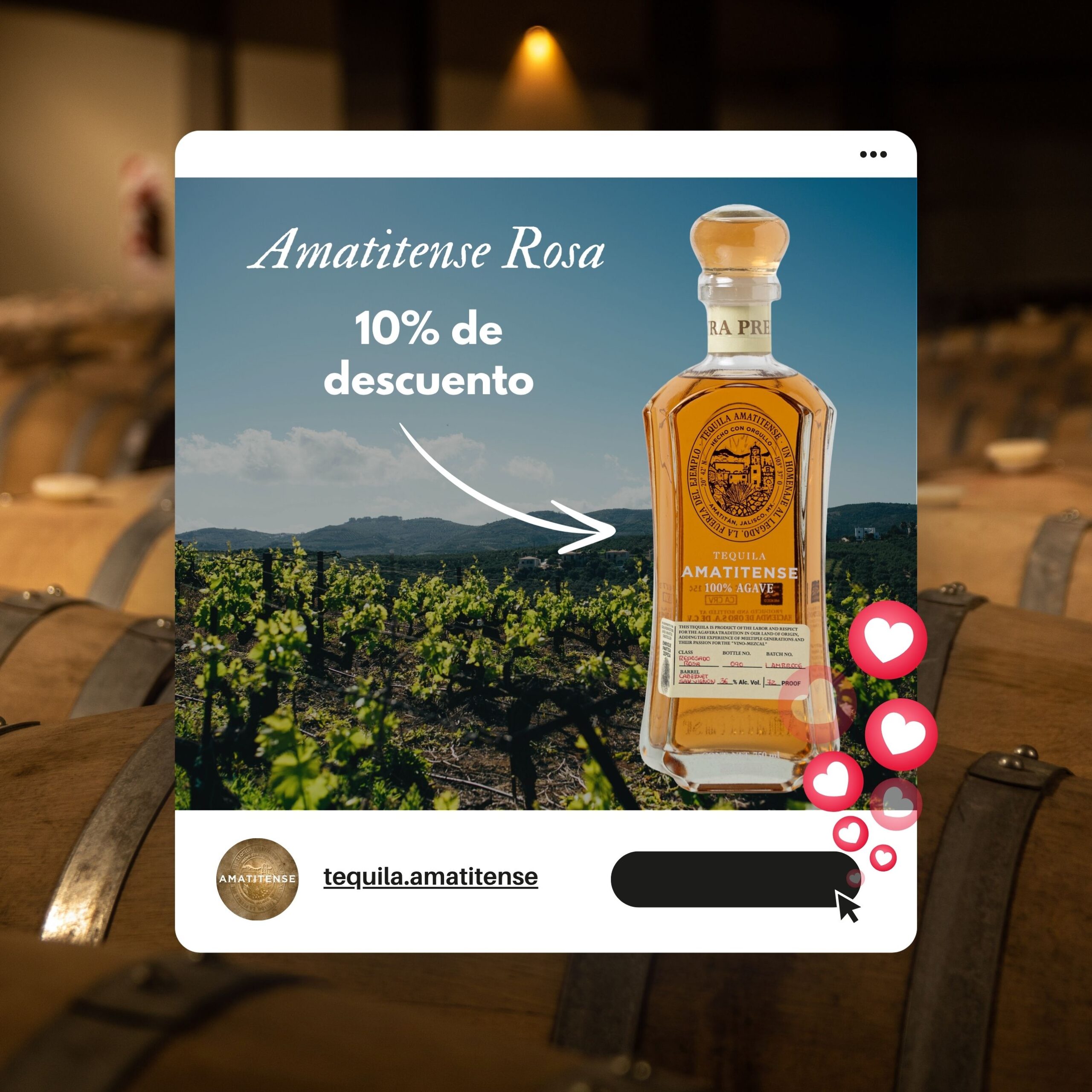 Tequila Amatitense reposado rosa 36% - 750 ml